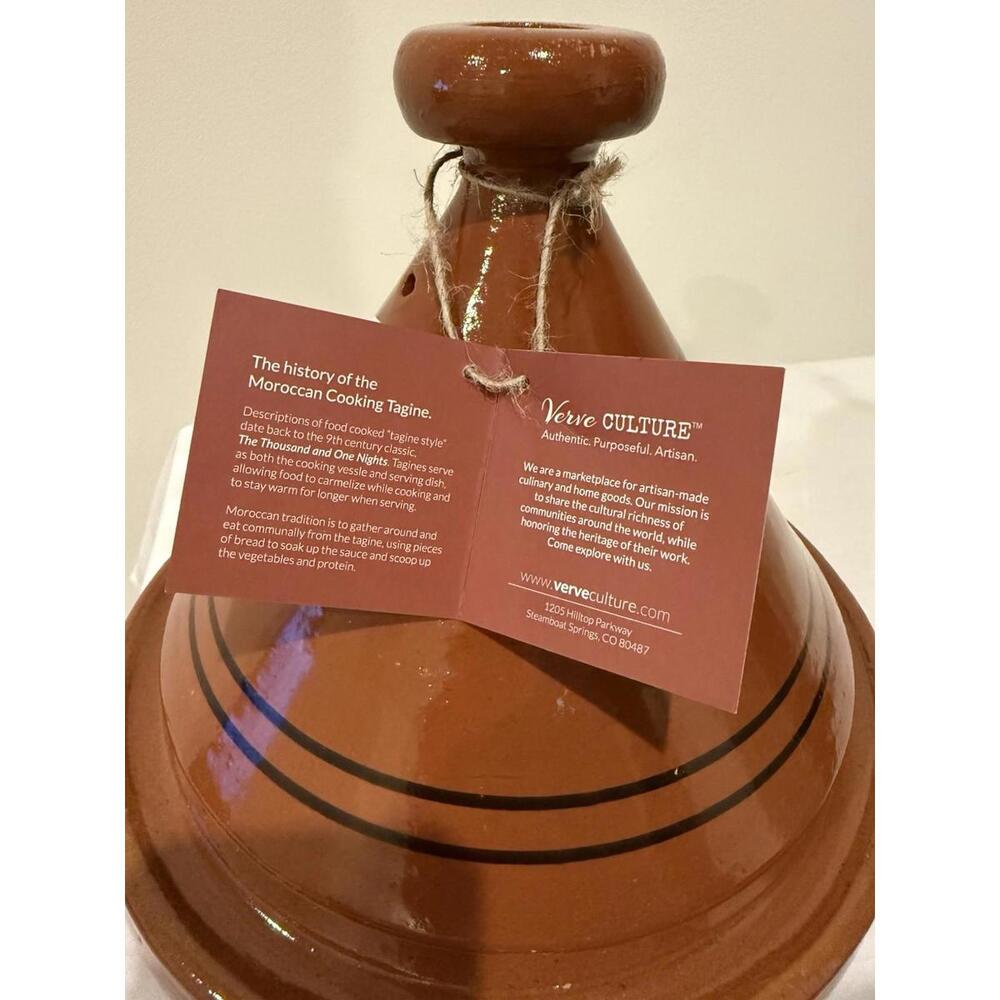 Moroccan Cooking Tagine Pot Tajine Lead Free Terra Cotta glazed Large 12" - Picture 12 of 12